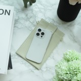 Pochette à bandoulière universelle pour smartphone en cuir végétal avec lanière en cuir (végétal) - Sable