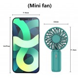 Pocket mini ventilateur à main pour les déplacements - puissance réglable à 3 niveaux avec accu - Vert foncé