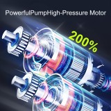 Tragbare Luftkompressor Reifenpumpe 150PSI mit Manometer LED Licht kabellos für Auto Motorrad Fahrrad