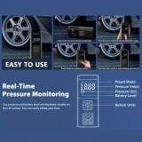 Tragbare Luftkompressor Reifenpumpe 150PSI mit Manometer LED Licht kabellos für Auto Motorrad Fahrrad