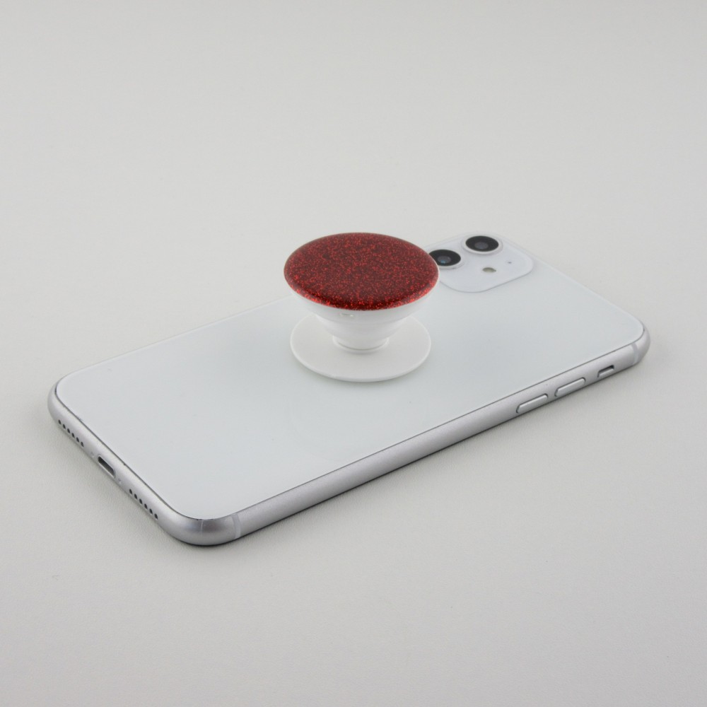 Pop Socket 3D Paillettes - Support de doigt interchangeable pour Smartphone / Tablettes - Or