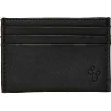 Porte-carte de vacances format européen 6 cartes en cuir de cactus véritable - Noir