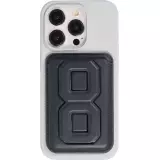 Magnetischer Kartenhalter wallet MagSafe veganes Leder mit starkem Magneten und integriertem Klappständer - Dunkelblau