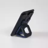Magnetischer Kartenhalter wallet MagSafe veganes Leder mit starkem Magneten und integriertem Klappständer - Dunkelblau