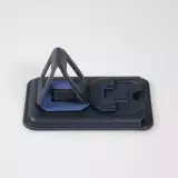 Magnetischer Kartenhalter wallet MagSafe veganes Leder mit starkem Magneten und integriertem Klappständer - Dunkelblau