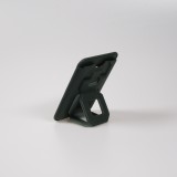 Porte-cartes magnétique wallet MagSafe cuir végan avec aimant fort et support pliable intégré - Vert foncé