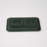 Porte-cartes magnétique wallet MagSafe cuir végan avec aimant fort et support pliable intégré - Vert foncé