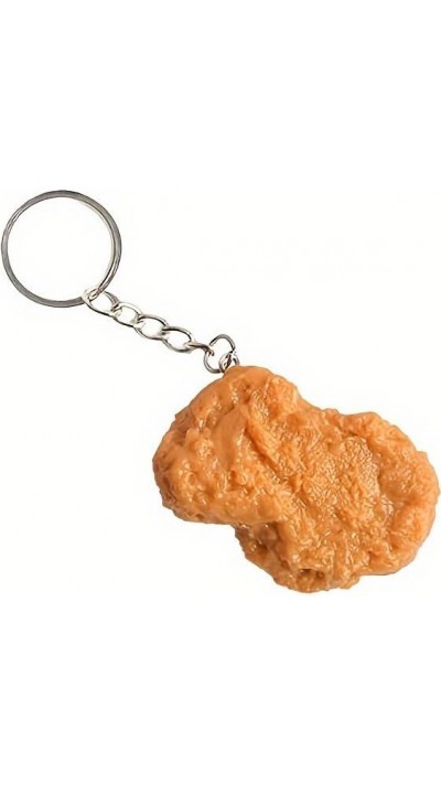 Porte-clés décoratif ultra réaliste Chicken Nugget pour trousseau de clés