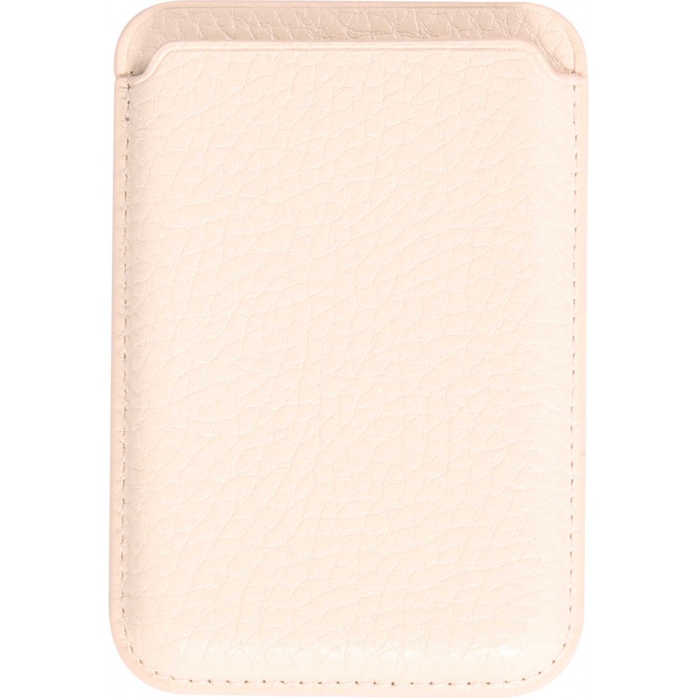 MagSafe Magnetkartenhalter aus veganem Leder mit starken Magneten - Weiss