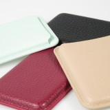 Portes-cartes MagSafe magnétique en cuir végan avec aiment fort  - Noir