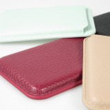Portes-cartes MagSafe magnétique en cuir végan avec aiment fort - Turquoise