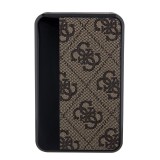 PowerBank Guess compacte 10000mAh en toile similicuir avec monogramme chargeur portable et indicateur autonomie - Brun
