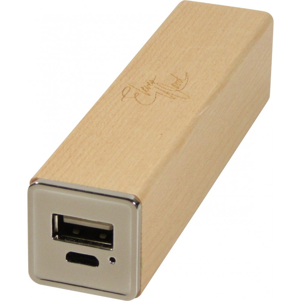 Power Bank Eleven Wood batterie externe 3000mAh bois véritable - Cherry