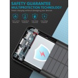 Power Bank Outdoor solaire 30000mAh double USB LED haute capacité - Noir
