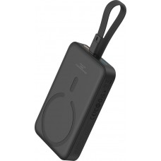 Powerbank Magnétique Baseus 10000mAh 20W avec Câble Lightning Intégré et Câble USB-C 60W - Noir