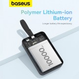 Powerbank Magnétique Baseus 10000mAh 20W avec Câble Lightning Intégré et Câble USB-C 60W - Noir