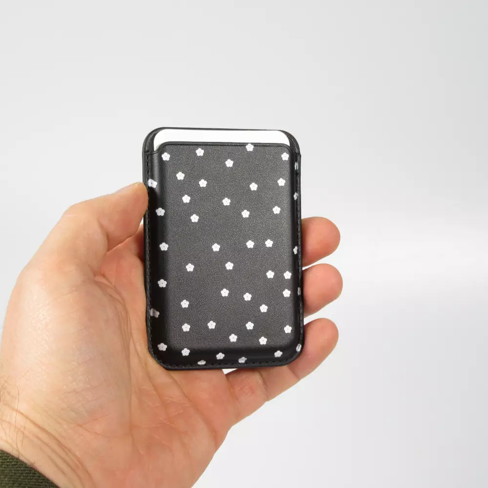 Premium magnetischer Kartenhalter mit starker Haftung - Kompatibel mit Apple MagSafe  - Design nr 3