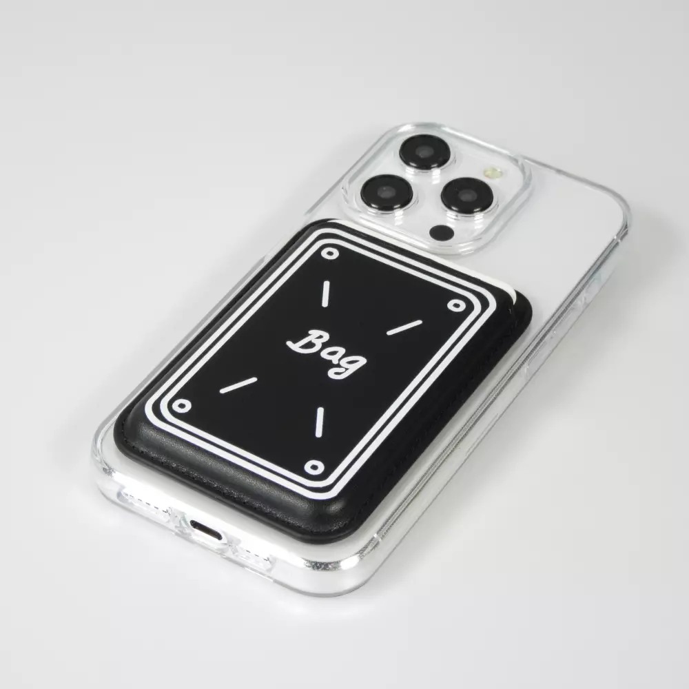 Premium magnetischer Kartenhalter mit starker Haftung - Kompatibel mit Apple MagSafe  - Design nr 3