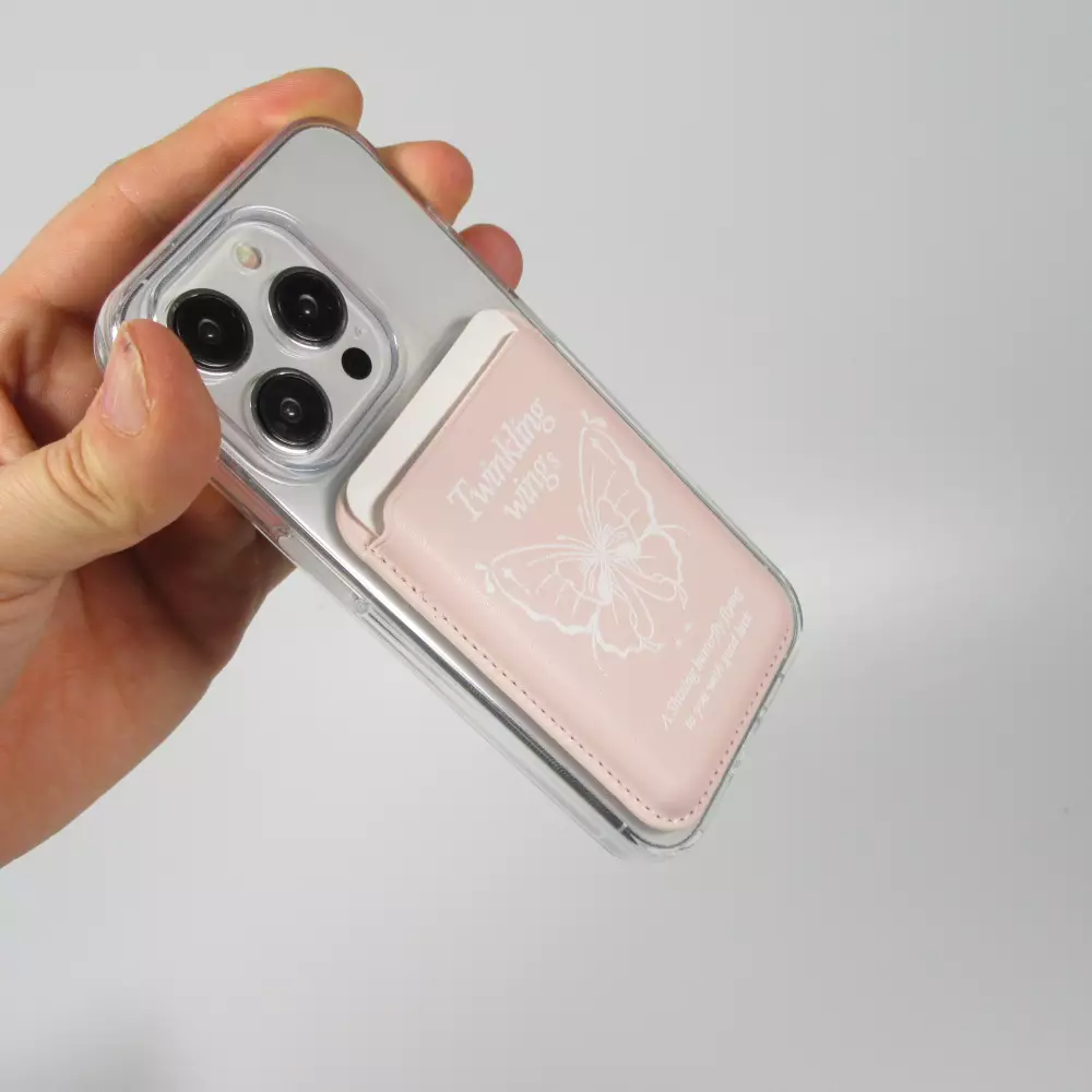 Premium magnetischer Kartenhalter mit starker Haftung - Kompatibel mit Apple MagSafe  - Design nr 3