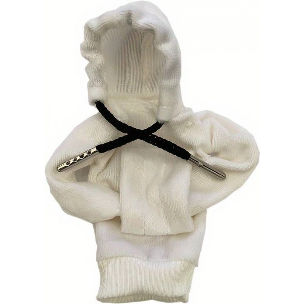 Pull à capuche - jaquette universel et décoratif à la mode pour pommeau de vitesse dans la voiture - Blanc
