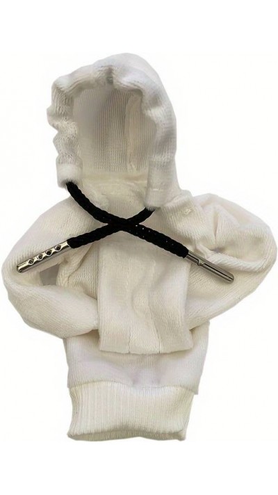 Pull à capuche - jaquette universel et décoratif à la mode pour pommeau de vitesse dans la voiture - Blanc