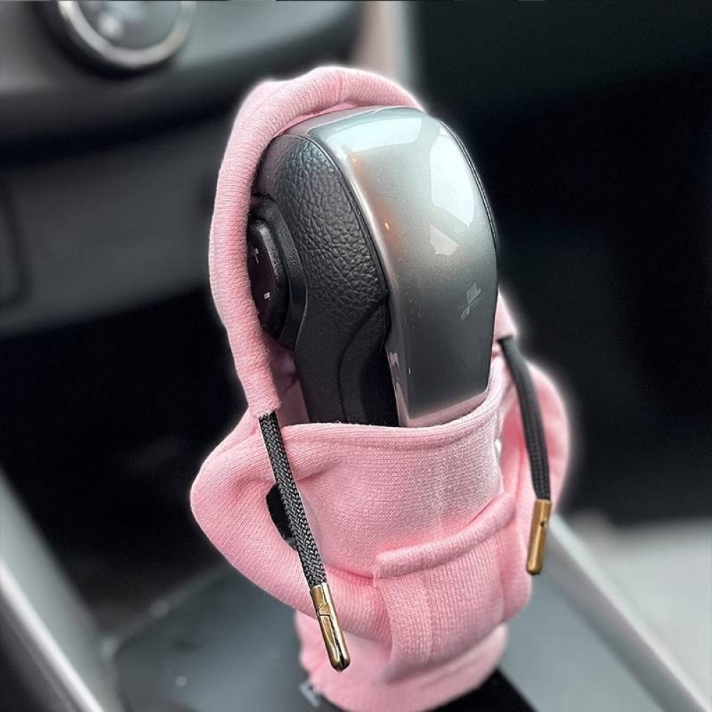 Pull à capuche - jaquette universel et décoratif à la mode pour pommeau de vitesse dans la voiture - Rose