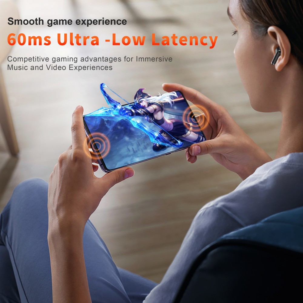 QERE E28 écouteurs sans fil Bluetooth 5.3 In-Ear HIFI avec annulation de bruit, IPX5 & Touch Control - Noir