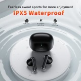 QERE E28 écouteurs sans fil Bluetooth 5.3 In-Ear HIFI avec annulation de bruit, IPX5 & Touch Control - Noir