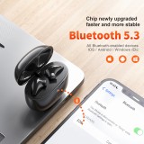 QERE E28 écouteurs sans fil Bluetooth 5.3 In-Ear HIFI avec annulation de bruit, IPX5 & Touch Control - Noir