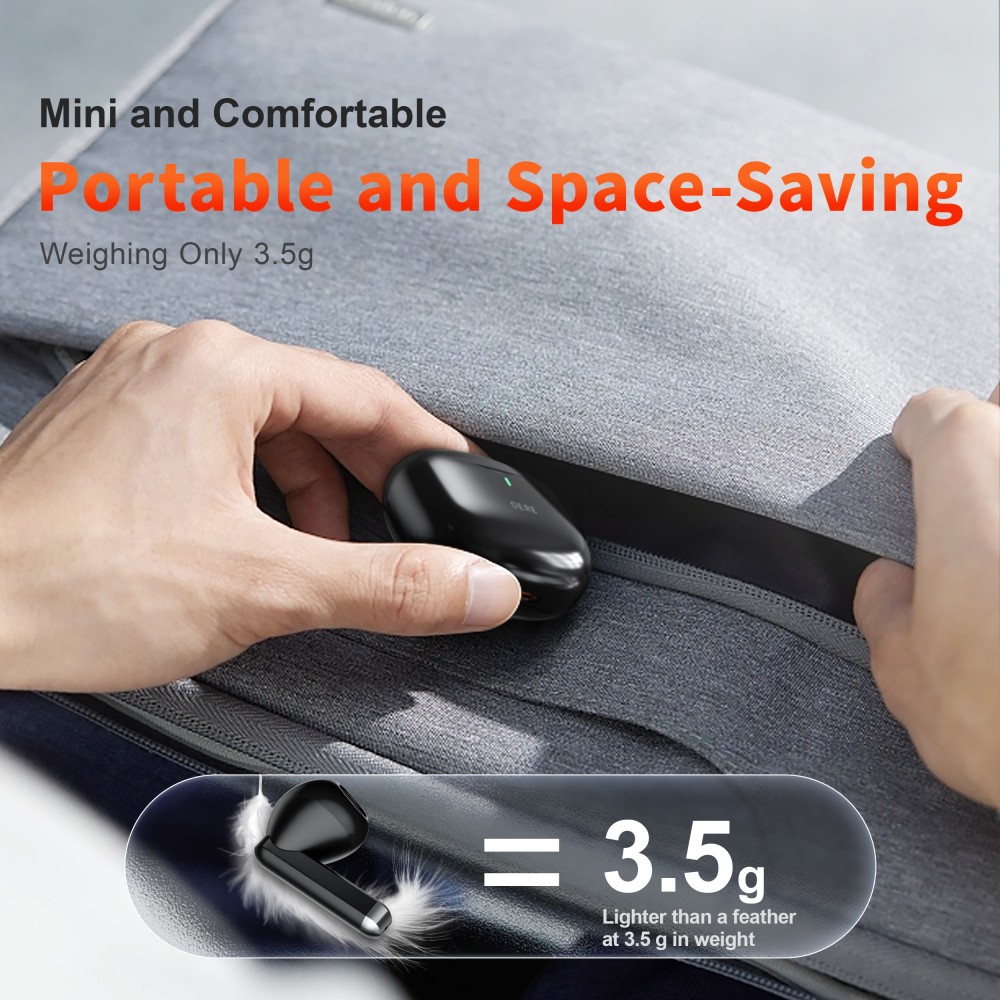 QERE E28 écouteurs sans fil Bluetooth 5.3 In-Ear HIFI avec annulation de bruit, IPX5 & Touch Control - Noir