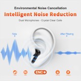 QERE E28 écouteurs sans fil Bluetooth 5.3 In-Ear HIFI avec annulation de bruit, IPX5 & Touch Control - Noir