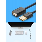 Rallonge c&acirc;ble USB-A femelle vers USB-A m&acirc;le (2 m) Ugreen - Noir