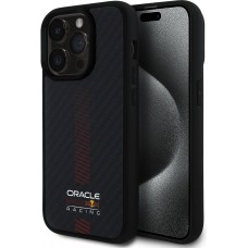 Coque iPhone 14 Pro - Red Bull Racing Carbon Powerbar MagSafe - Noir