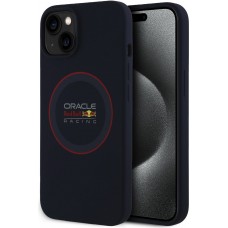 Coque iPhone 13 - Red Bull Racing MagSafe en silicone avec anneau rouge - Marine