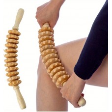 Naturholz Anti-Cellulite Massage-Roller f&uuml;r tiefe Muskeln und Gewebe, Lymphdrainage