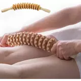 Rouleau de massage en bois naturel anti-cellulite pour muscles et tissus profonds drainage lymphatique
