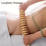 Rouleau de massage en bois naturel anti-cellulite pour muscles et tissus profonds drainage lymphatique