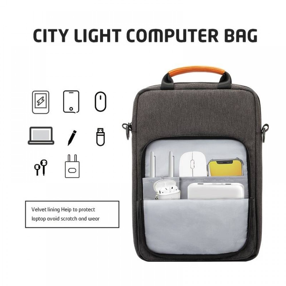 Sac à bandoulière sac à main portable imperméable pour iPad + Laptop + MaxBook 13 pouces - Bleu