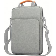 Sac à bandoulière sac à main portable imperméable pour iPad + Laptop + MaxBook 13 pouces - Gris