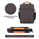 Sac à bandoulière sac à main portable imperméable pour iPad + Laptop + MaxBook 13 pouces - Gris