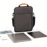 Sac à bandoulière sac à main portable imperméable pour iPad + Laptop + MaxBook 13 pouces - Gris