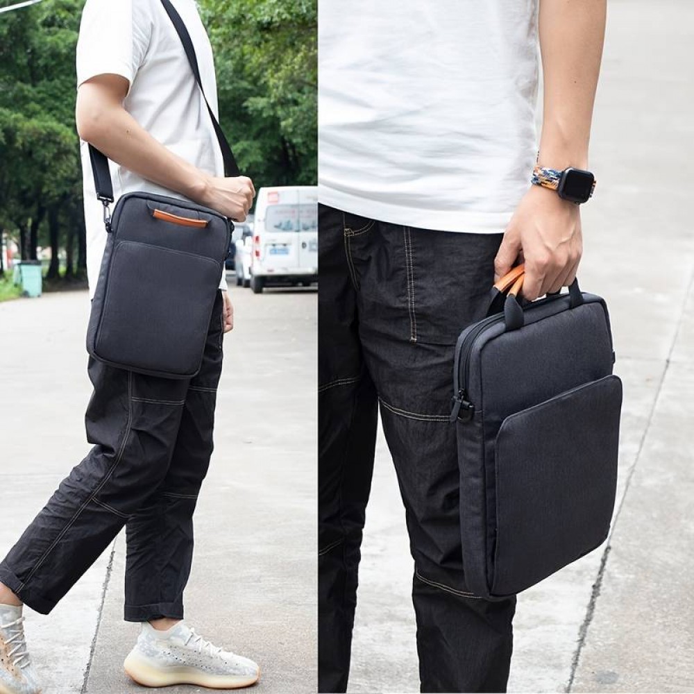 Sac à bandoulière sac à main portable imperméable pour iPad + Laptop + MaxBook 13 pouces - Gris