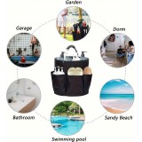 Faltbarer Multifunktions-Garten-/Haushaltstasche aus Stoff mit Taschen und Fächern für Werkzeuge - Schwarz