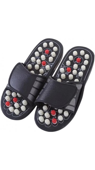 Sandales de podologie confortables avec semelle d'acupuncture noire - 40/41