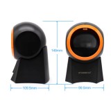 Scanner de code-barres EAN + QR-codes & Datamatrix Plug & Play (1D/2D) avec câble USB-A - Noir