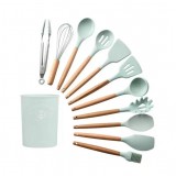Set complet d'outils de cuisine divers silicone Ecofriendly 11 pièces - Rose