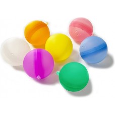 Set de 7 ballons / bombes à eau réutilisables et écologiques Multicolor