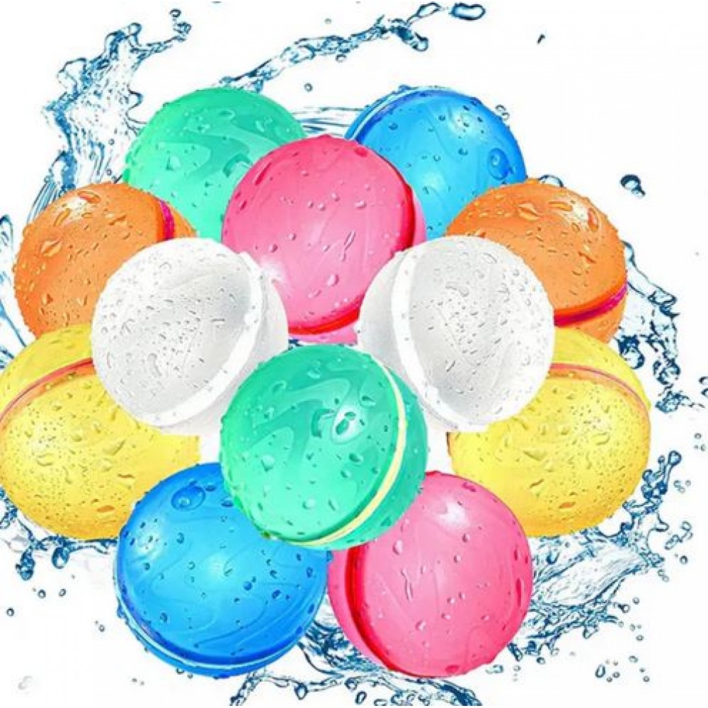 Set de 7 ballons / bombes à eau réutilisables et écologiques Multicolor