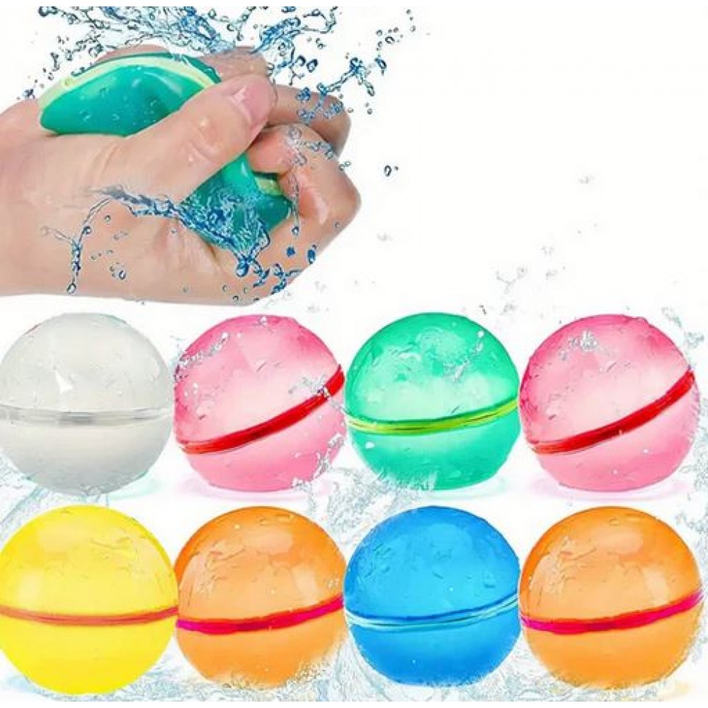 Set de 7 ballons / bombes à eau réutilisables et écologiques Multicolor