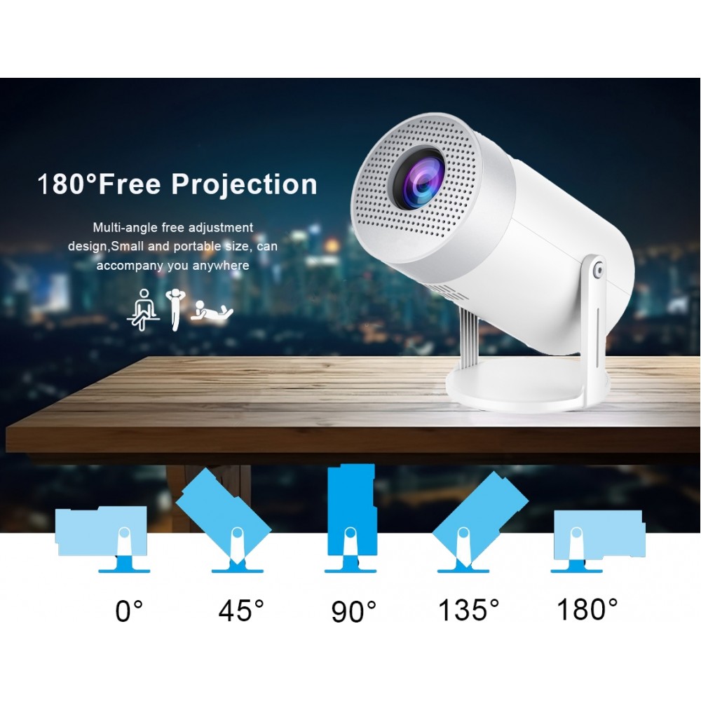 Smart Projecteur HD MG50 Multimédia LED Home Cinema avec Screen Mirroring (Android 12, Wi-Fi 6)